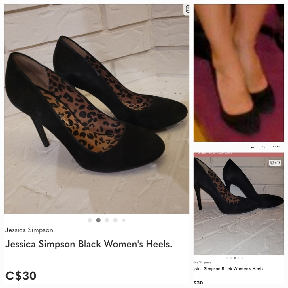 Jessica Simpson Black Women's Heels.